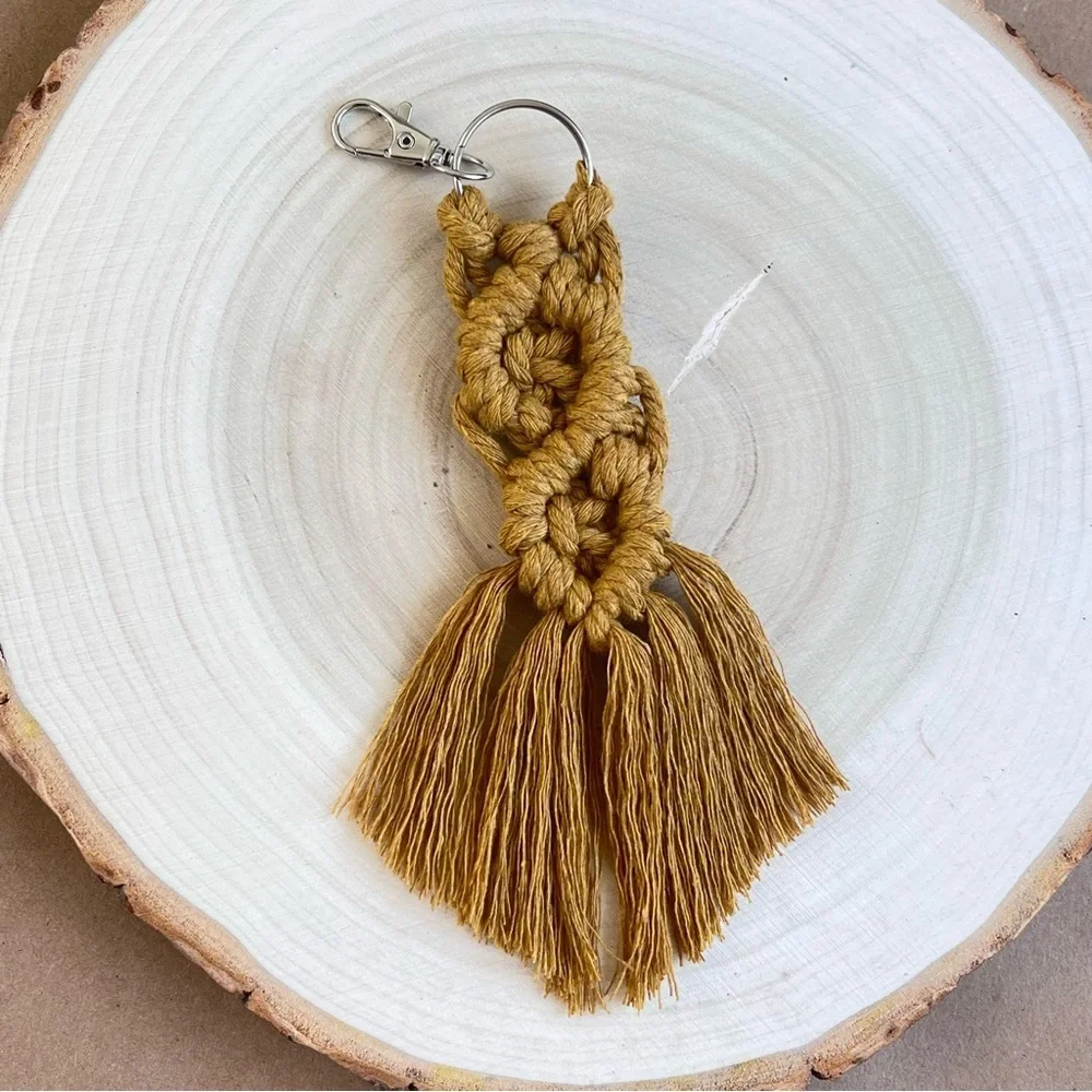 Macrame Keychain Boho Chic Style